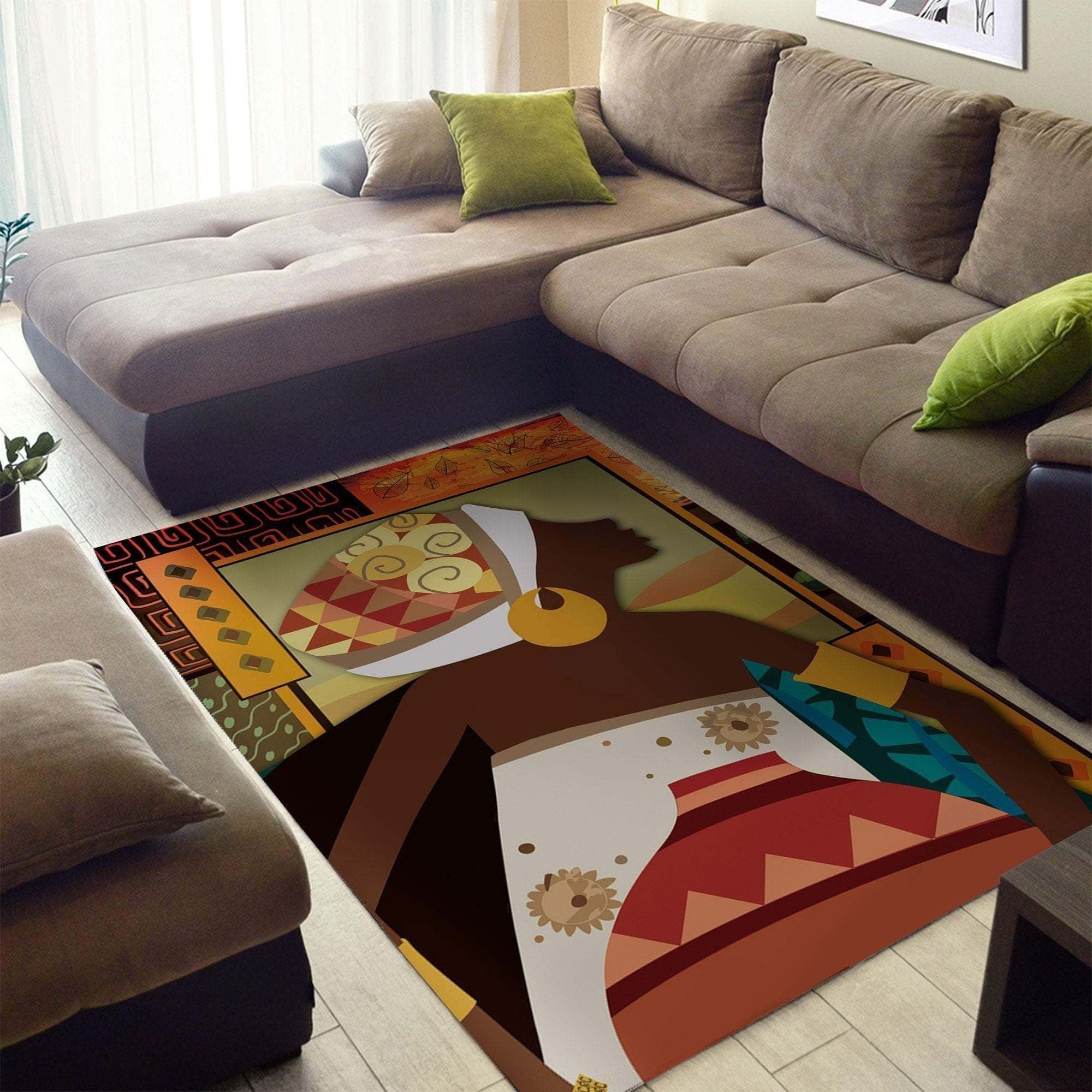 Wonder Print Shop Area Rug African Painting 3 Area Rug LT10 - Wonder Print Shop