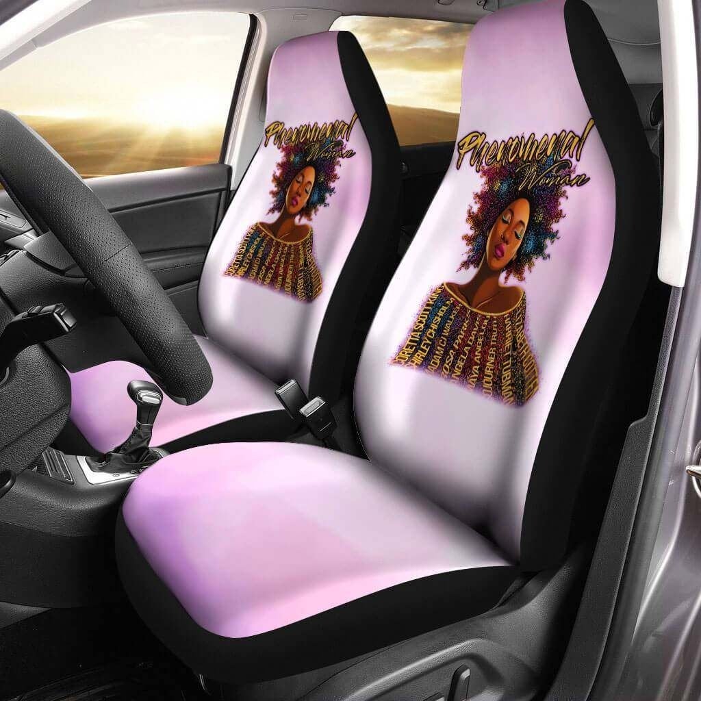 African Car Seat Covers - Phenomenal Women Car Seat Covers - Color Style 1 - Wonder Print Shop