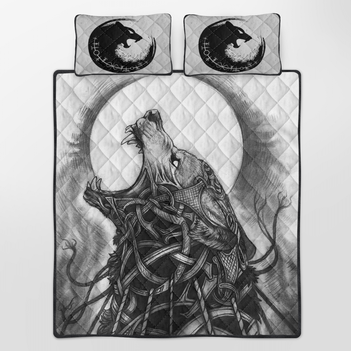 Viking Quilt Bed Set - Viking Quilt Bedding Set - Fenrir RLT12 - Wonder Print Shop