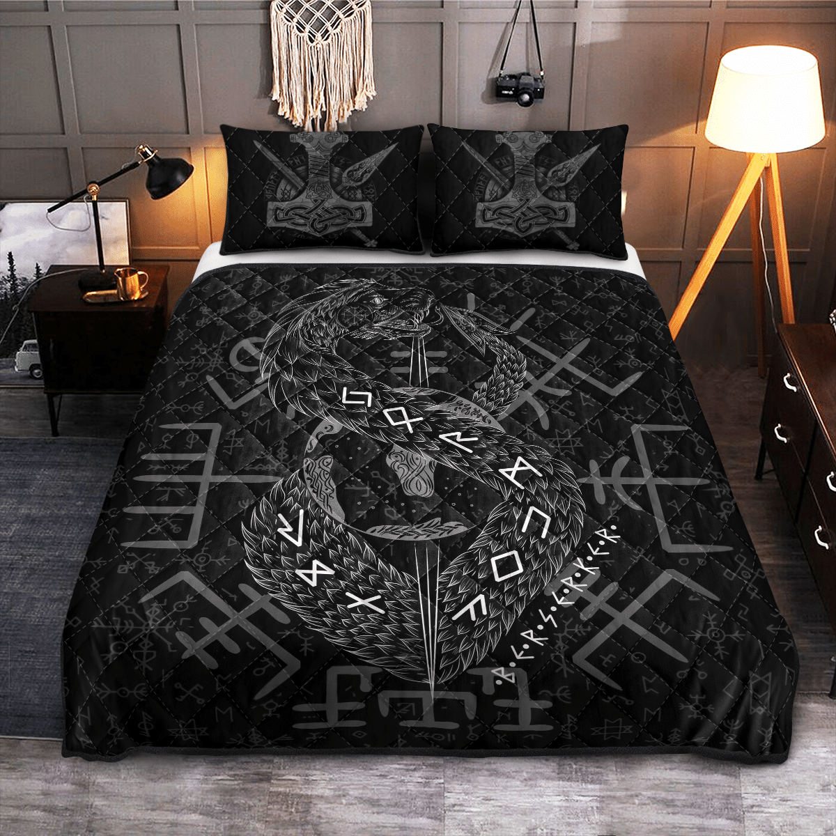 Viking Quilt Bed Set - Viking Quilt Bedding Set - J rmungandr RLT12 - Wonder Print Shop