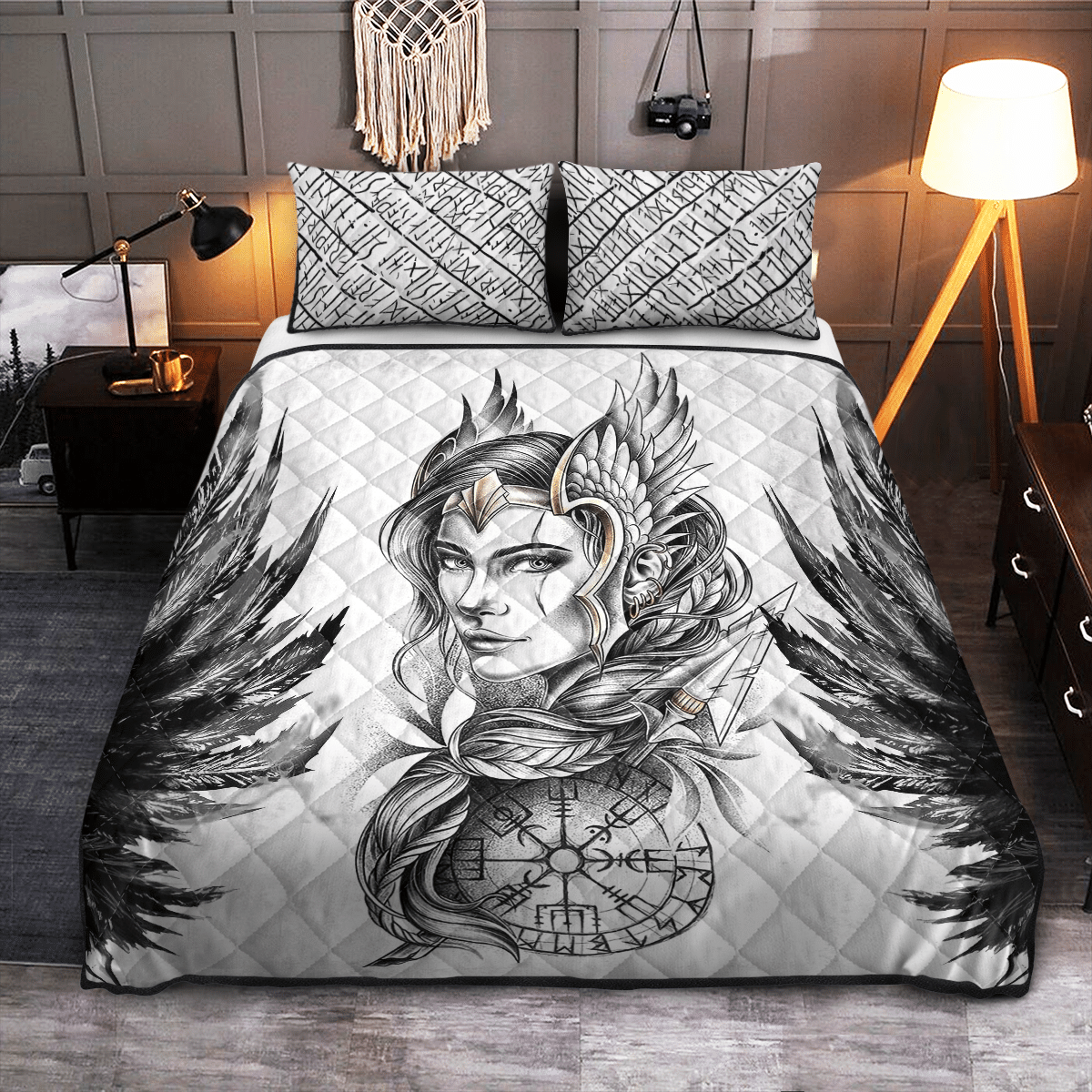 Viking Quilt Bed Set - Viking Quilt Bedding Set - Valkyrie RLT12 - Wonder Print Shop