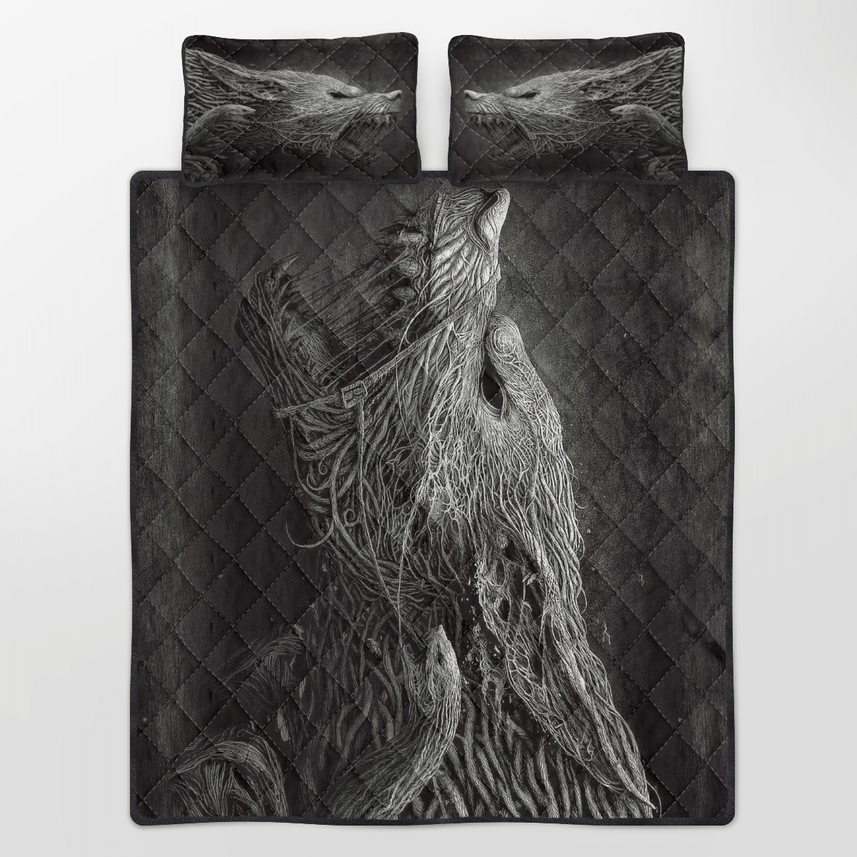Viking Quilt Bed Set - Fenrir - Viking Quilt Bedding Set RLT12 - Wonder Print Shop
