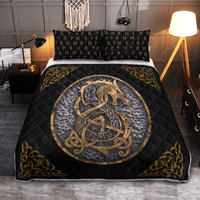 Viking Quilt Bed Set - Fenrir - Viking Quilt Bedding Set RLT12 - Wonder Print Shop