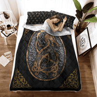 Viking Quilt Bed Set - Fenrir - Viking Quilt Bedding Set RLT12 - Wonder Print Shop