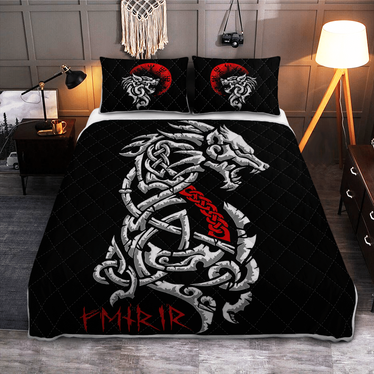 Viking Quilt Bed Set : Fenrir - Viking Quilt Bedding Set RLT12 - Wonder Print Shop