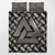 Viking Quilt Bed Set - Silver Valknut Symbol - Viking Quilt Bedding Set RLT12 - Wonder Print Shop