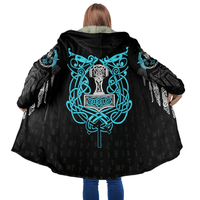 viking-cloak-3d-all-over-printed-blue-neon-viking-symbols-with-viking-warrior-black-hooded-coat