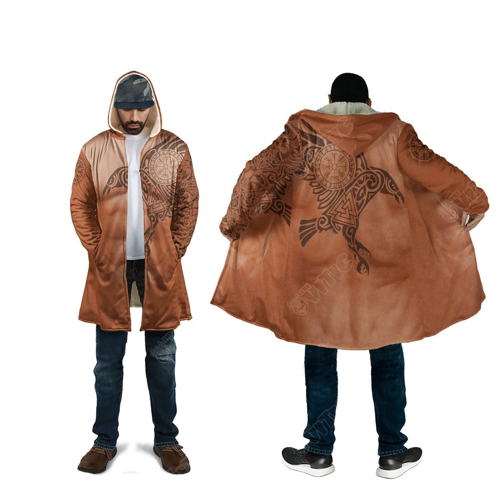viking-cloak-3d-all-over-printed-viking-raven-of-odin-caramel-hooded-coat