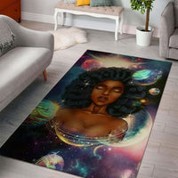 Wonder Print Shop Area Rug African Black Girl Planets Area Rug LT10 - Wonder Print Shop