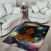Wonder Print Shop Area Rug African Black Girl Planets Area Rug LT10 - Wonder Print Shop