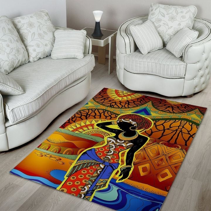 Wonder Print Shop Area Rug African Figure Drawing 2 Area Rug LT10 - Wonder Print Shop