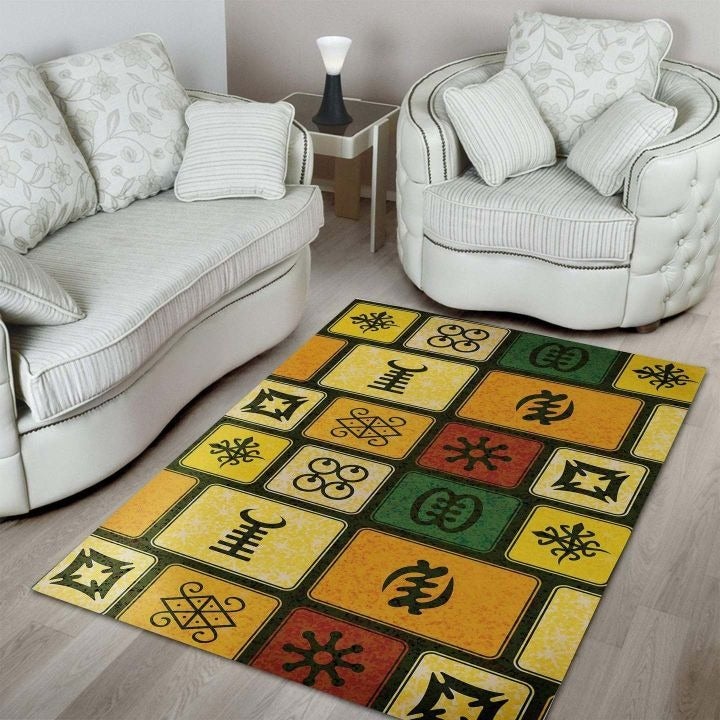 Wonder Print Shop Area Rug African Adinkra 1 Area Rug LT10 - Wonder Print Shop