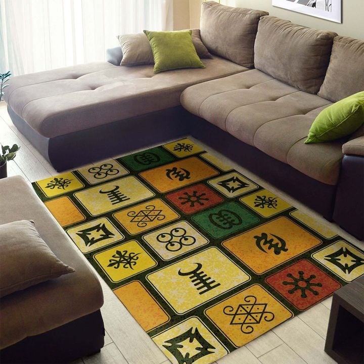 Wonder Print Shop Area Rug African Adinkra 1 Area Rug LT10 - Wonder Print Shop