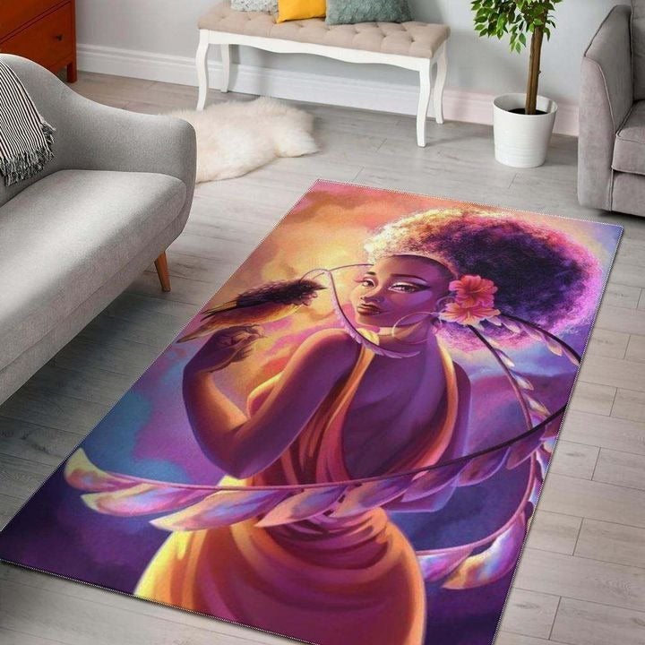 Wonder Print Shop Area Rug Magical Black Woman Area Rug LT10 - Wonder Print Shop