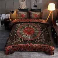 Viking Bedding Set Vegvisir Viking Compass Ornament RLT12 - Wonder Print Shop