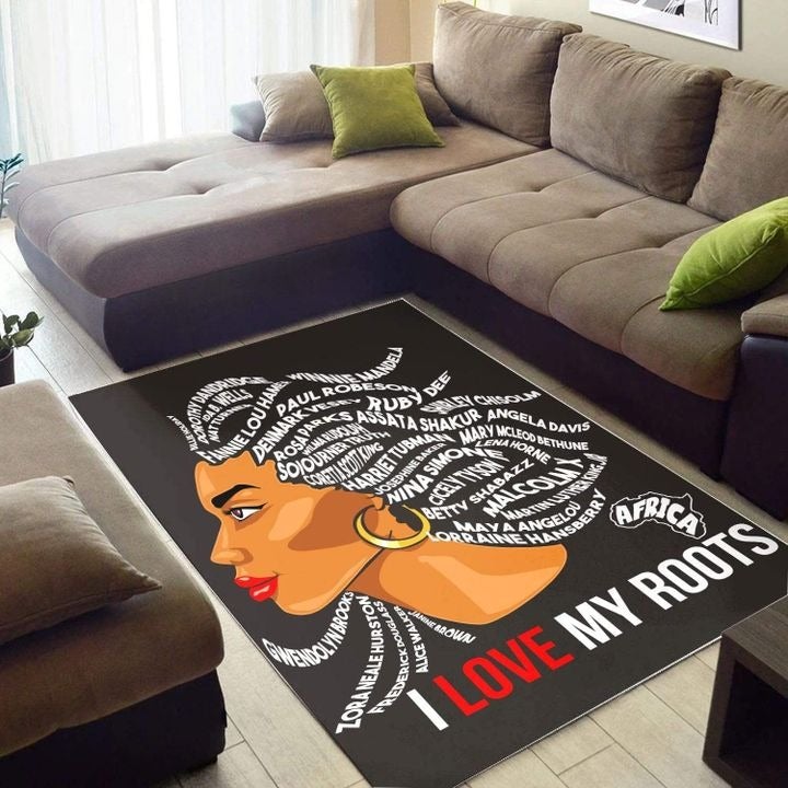Wonder Print Shop Area Rug I Love My Roots Black Area Rug LT10 - Wonder Print Shop