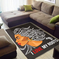 Wonder Print Shop Area Rug I Love My Roots Black Area Rug LT10 - Wonder Print Shop