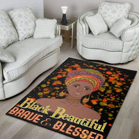 Wonder Print Shop Area Rug Black Beautiful Brave and Blessed Black Area Rug LT10 - Wonder Print Shop