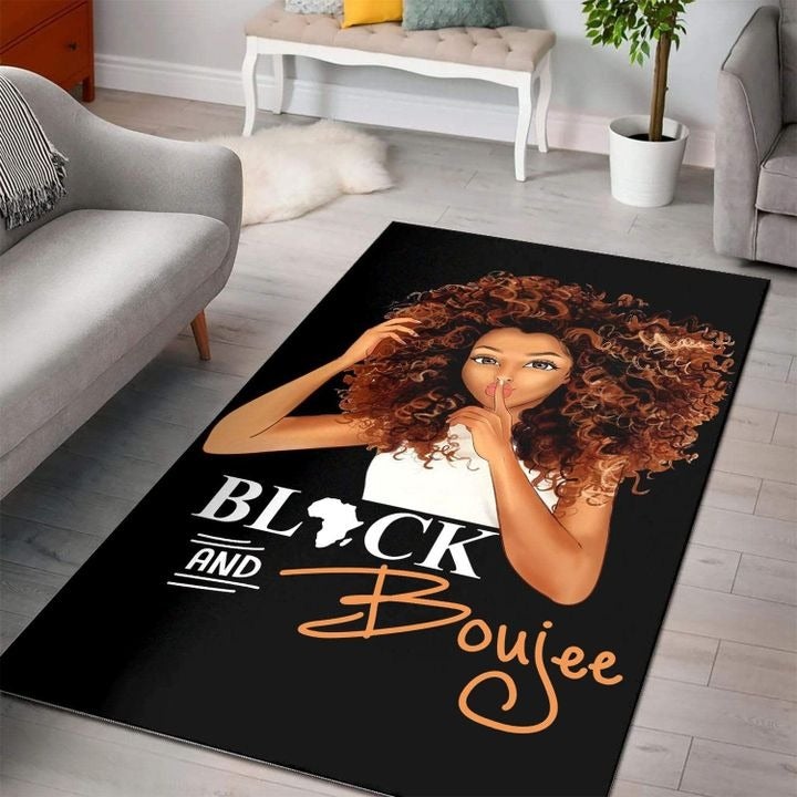 Wonder Print Shop Area Rug Black and Boujee Black Area Rug LT10 - Wonder Print Shop