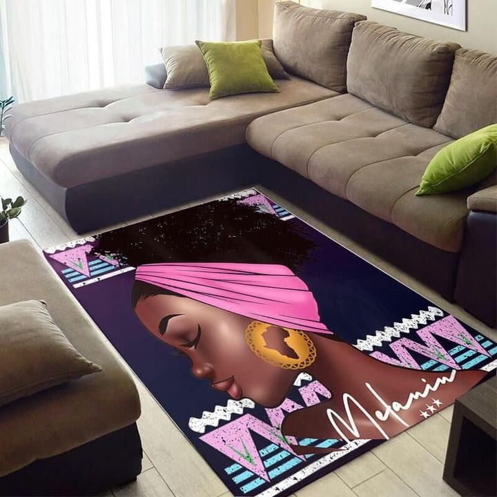 Wonder Print Shop Area Rug Beautiful Afro Girl Design Floor Area Rug LT10 - Wonder Print Shop