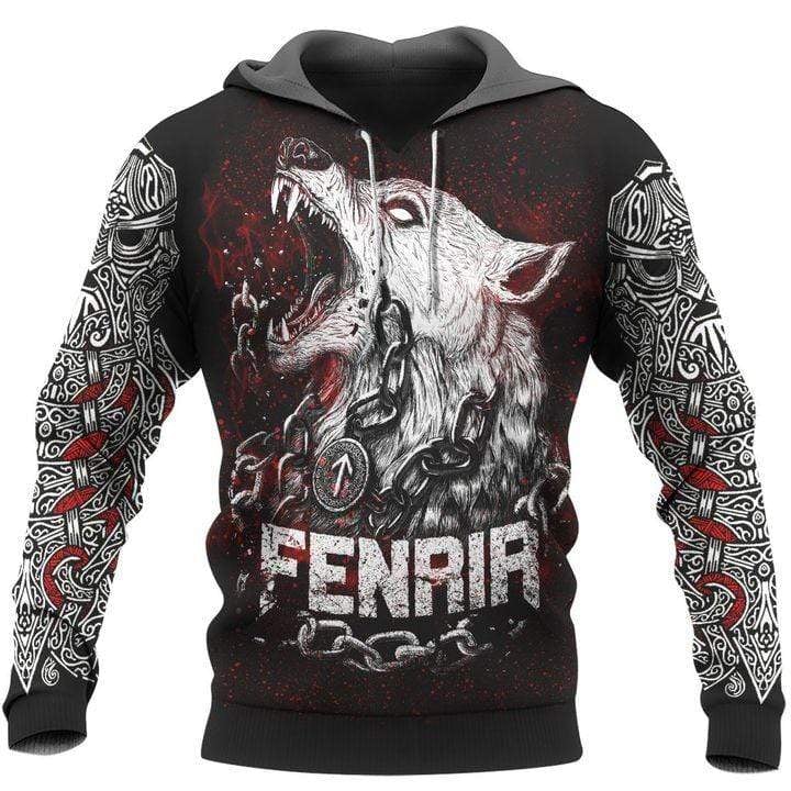Viking Clothing Viking Fenrir New Hoodie RLT12 - Wonder Print Shop