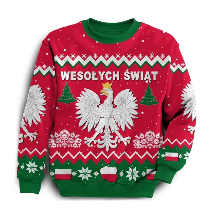 poland-christmas-sweatshirt-eagle