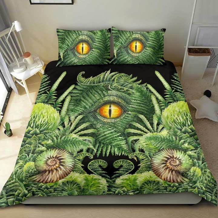 Eyes Dinosaur Bedding Set Seashell and Fern LT4 - Wonder Print Shop