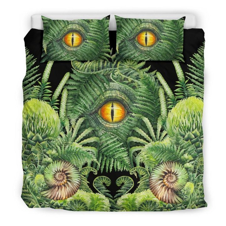 Eyes Dinosaur Bedding Set Seashell and Fern LT4 - Wonder Print Shop