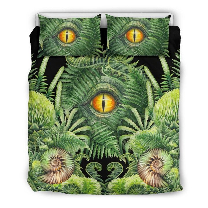 Eyes Dinosaur Bedding Set Seashell and Fern LT4 - Wonder Print Shop
