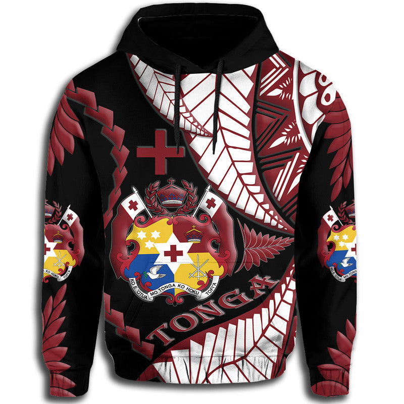 Tonga Emancipation Day Hoodie Kupesi Pattern No.1 Black - Wonder Print Shop