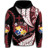 Tonga Emancipation Day Hoodie Kupesi Pattern No.1 Black - Wonder Print Shop