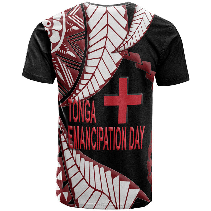 Tonga Emancipation Day T Shirt Kupesi Pattern No.1 Black - Wonder Print Shop