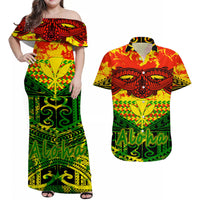 Hawaiian Tribal Kanaka Maoli Matching Hawaiian Shirt And Dress Reggae Polynesian Version LT9 - Wonder Print Shop