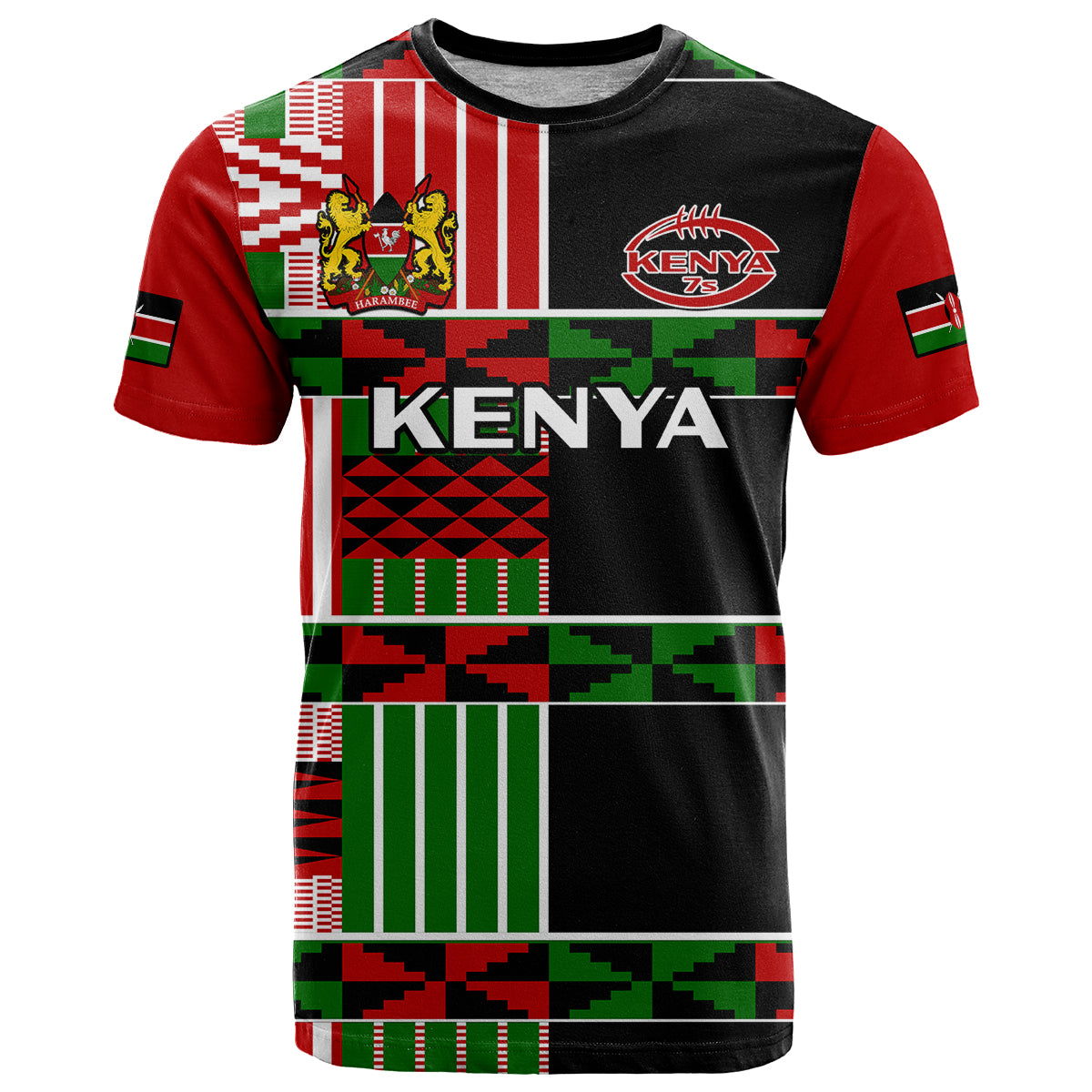 custom-text-and-number-kenya-rugby-sevens-kenyan-pattern-version-t-shirt