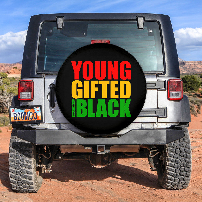 African Tire Covers - Black History Month Spare Tire Cover Young Gifted And Black NO.1 LT8 - Wonder Print Shop
