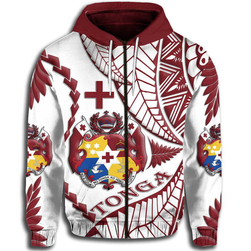 Tonga Emancipation Day Hoodie Kupesi Pattern No.1 White - Wonder Print Shop