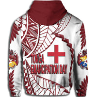 Tonga Emancipation Day Hoodie Kupesi Pattern No.1 White - Wonder Print Shop
