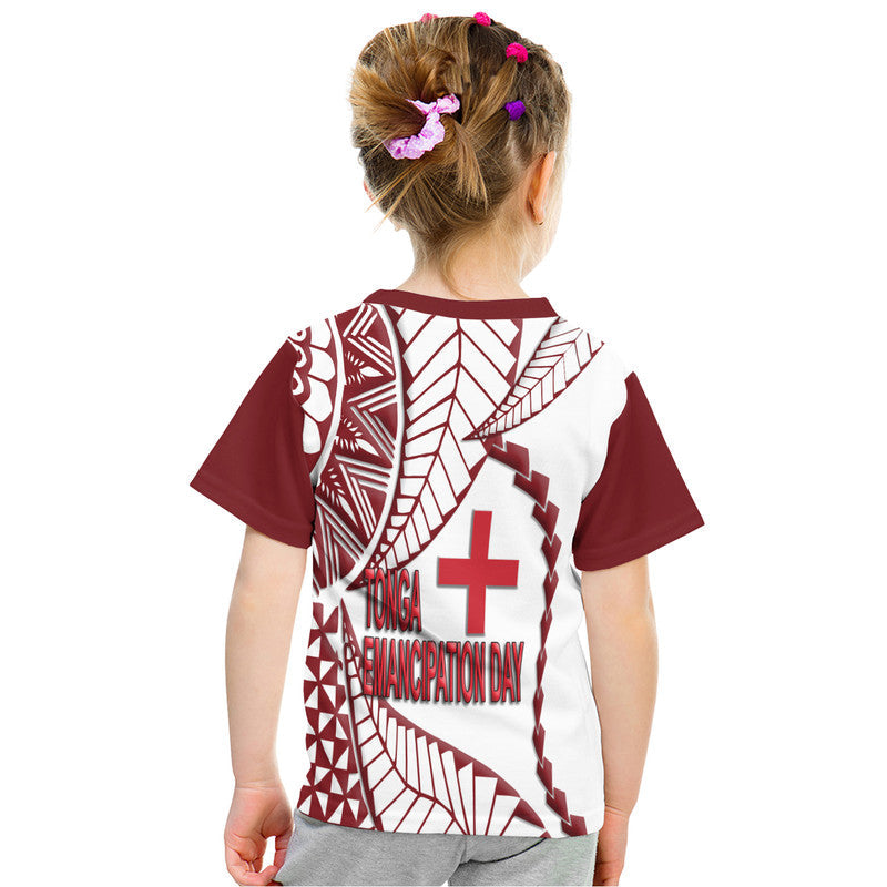 Tonga Emancipation Day T Shirt Kupesi Pattern No.1 White - Wonder Print Shop