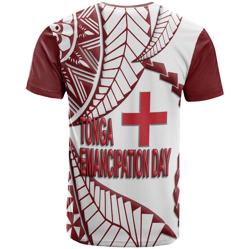 Tonga Emancipation Day T Shirt Kupesi Pattern No.1 White - Wonder Print Shop