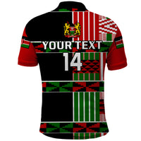 (Custom Text And Number) Kenya Rugby Sevens Kenyan Pattern Version Polo Shirt - Wonder Print Shop