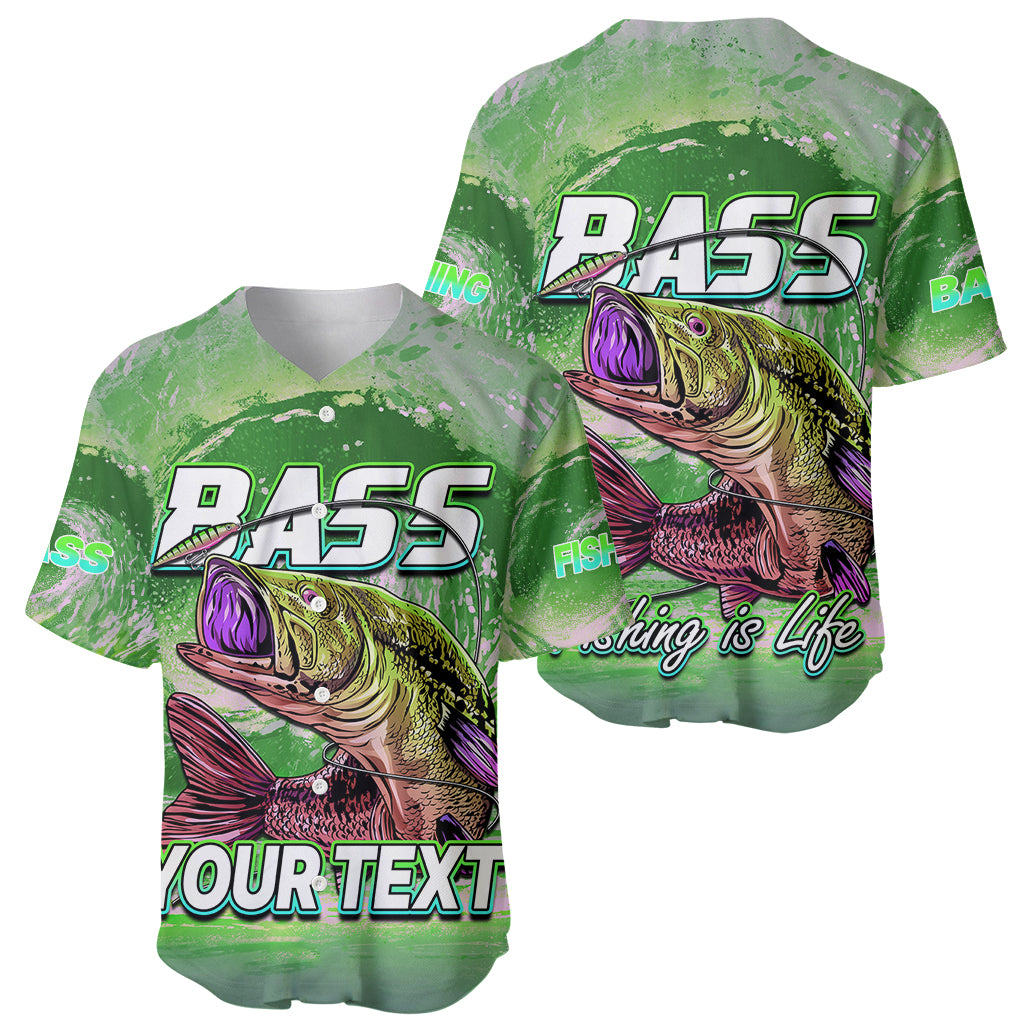 custom-personalised-bass-fishing-is-life-hook-sport-largemouth-green-baseball-jersey