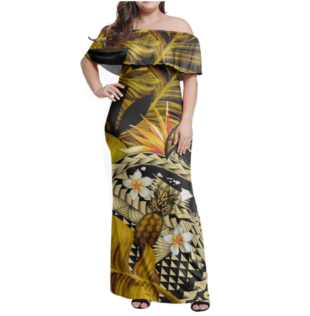 Polynesian Hawaiian With Turrtle Matching Hawaiian Shirt And Dress No.2 LT6 - Wonder Print Shop