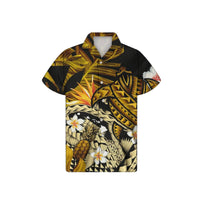 Polynesian Hawaiian With Turrtle Matching Hawaiian Shirt And Dress No.2 LT6 - Wonder Print Shop