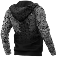 Viking Zip Hoodie - Ravens Of Midgard Version 5 RLT12 - Wonder Print Shop