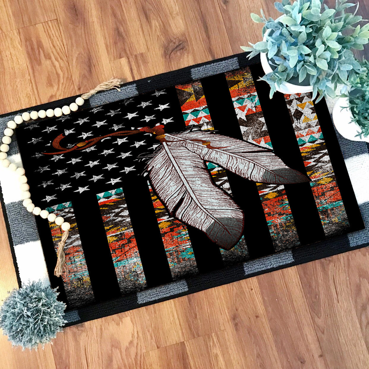 flag-feather-native-american-doormat