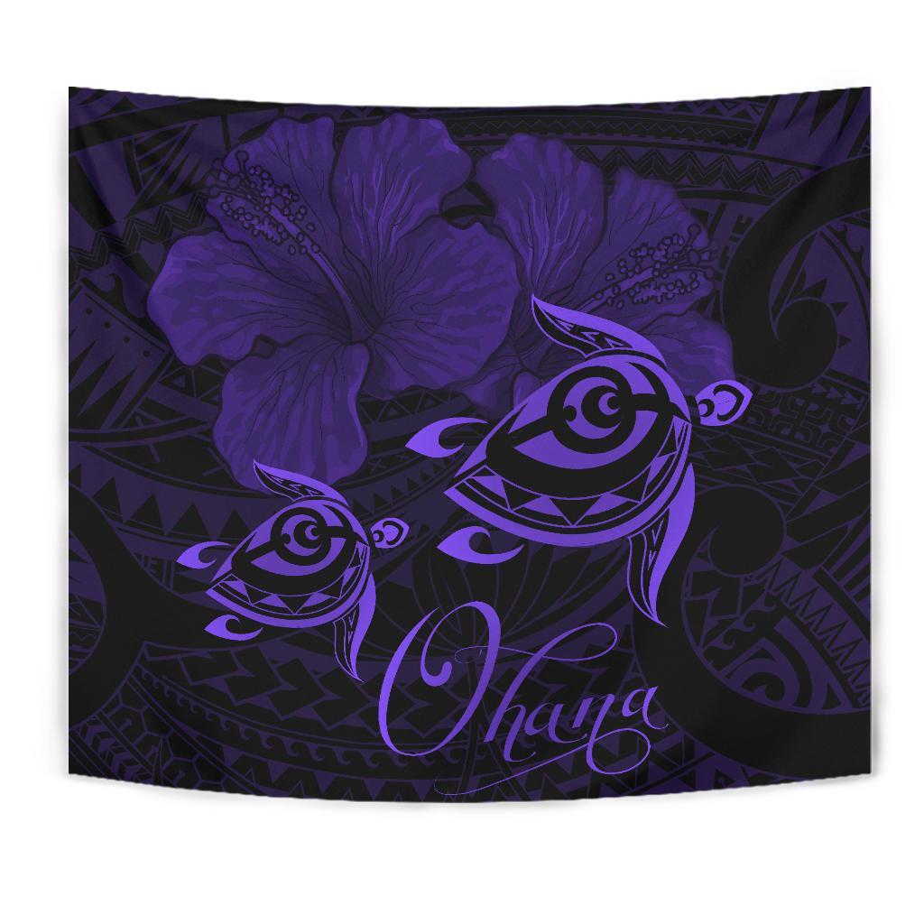 hawaii-turtle-ohana-hibiscus-poly-tapestry-purple