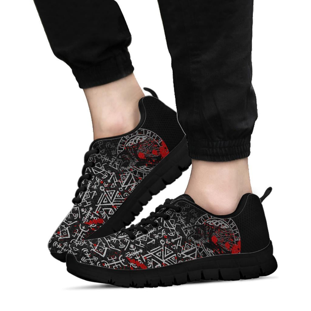 Viking Sneakers - Odin Raven Rune Futhark Blood RLT12 - Wonder Print Shop