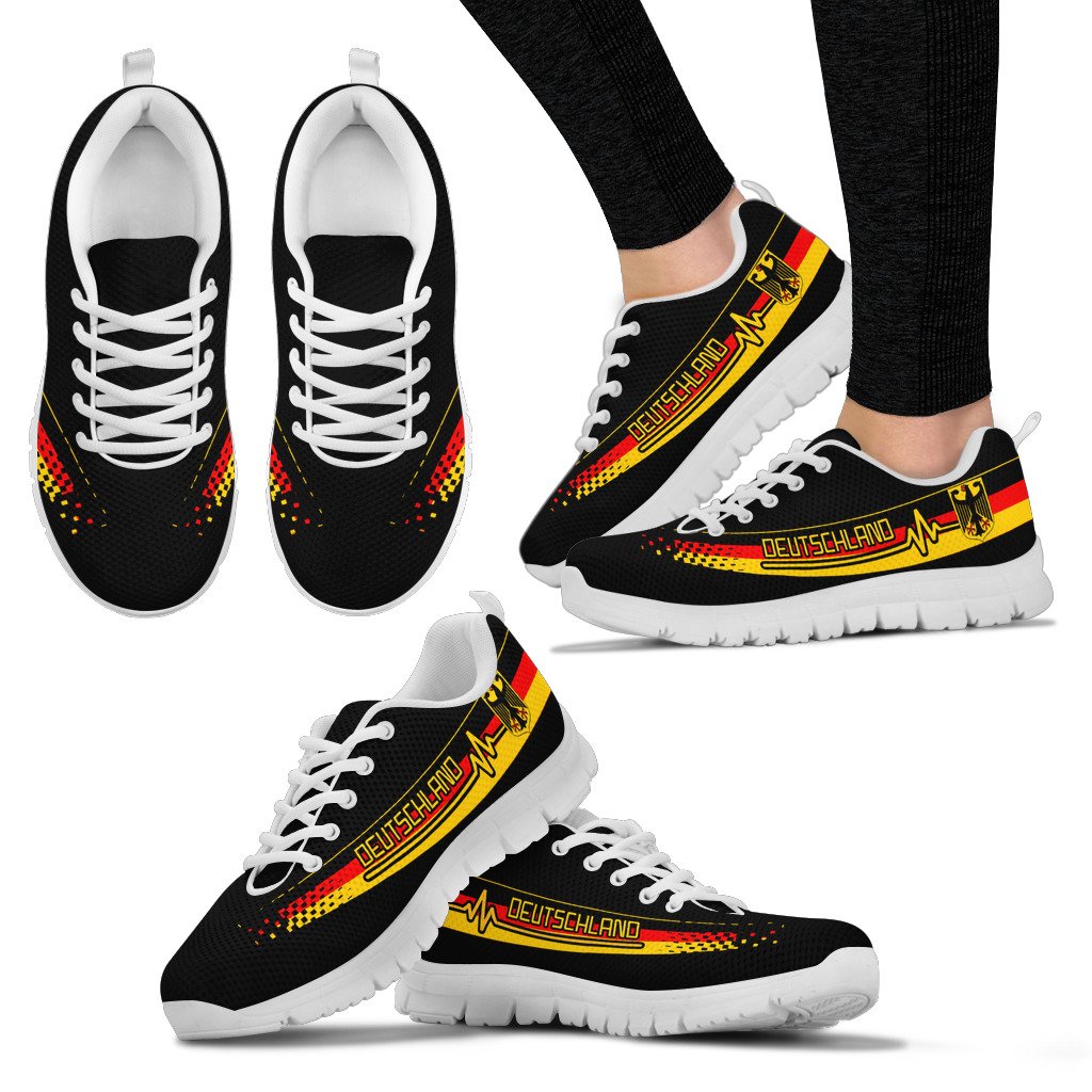 Deutschland - Germany Heartbeat Sneakers - Wonder Print Shop
