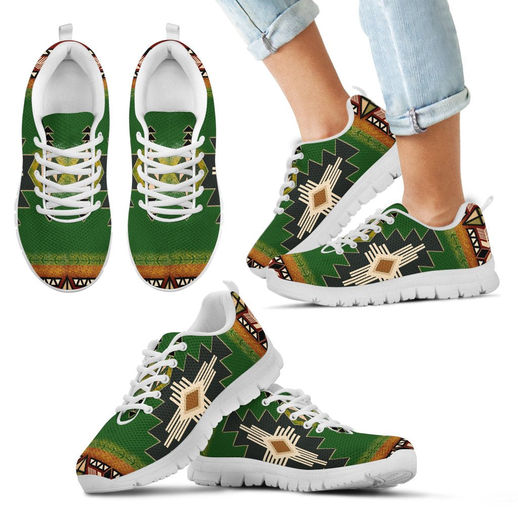 Southwest Green Symbol Native American Sneakers LT10 - Wonder Print Shop