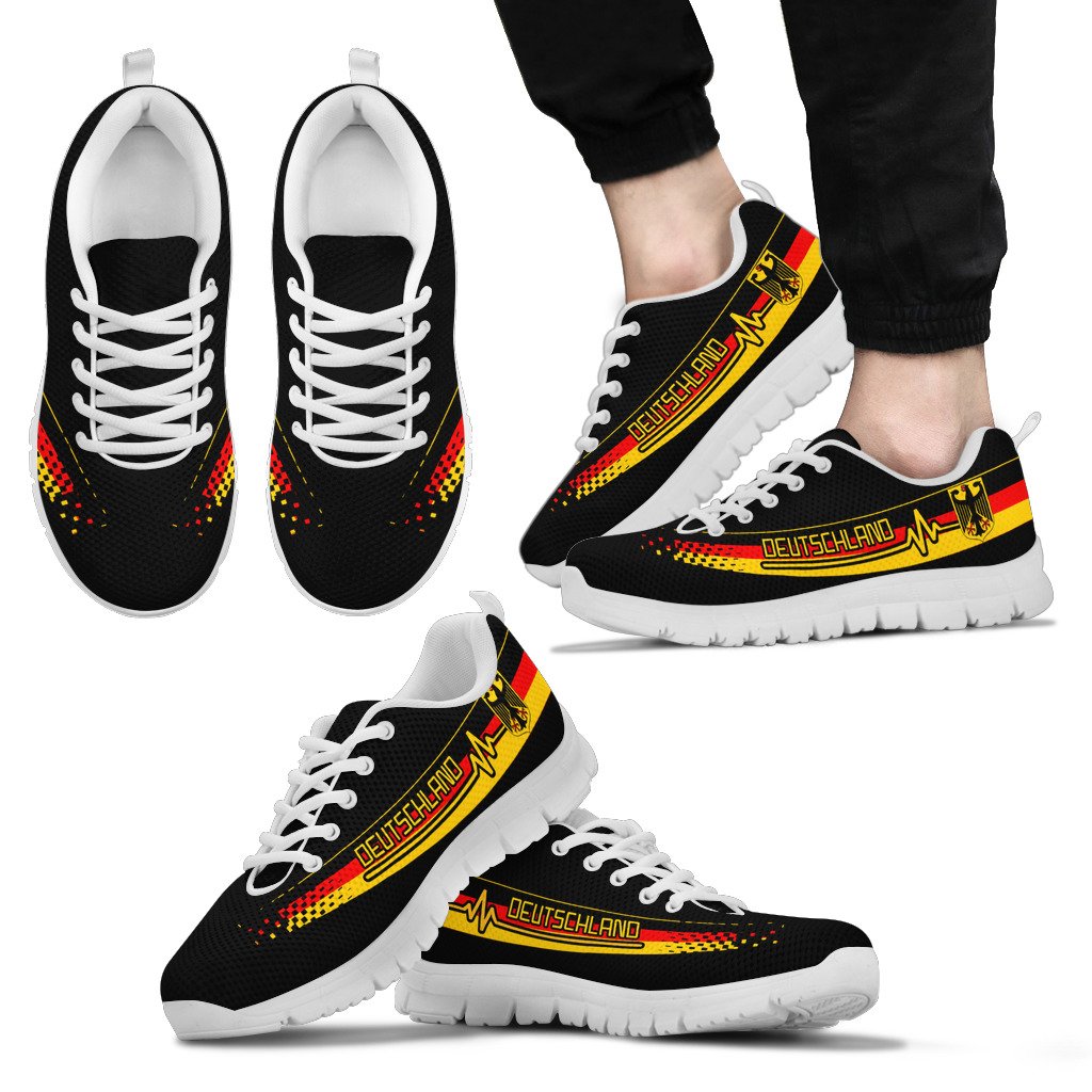 Deutschland - Germany Heartbeat Sneakers - Wonder Print Shop